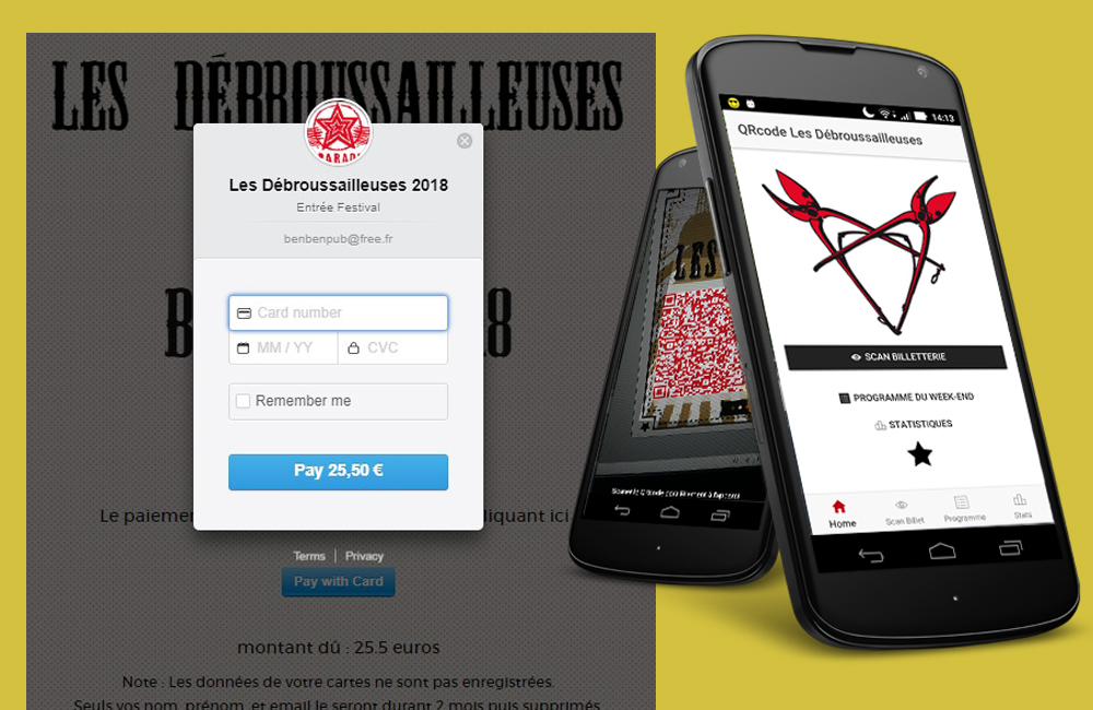 Appli mobile Billetterie Festival Les Débroussailleuses 2018