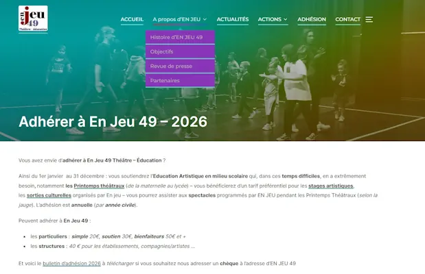 Site En Jeu 49 Théâtre – Éducation